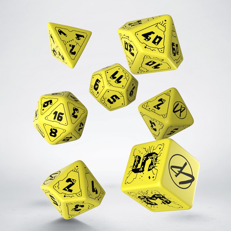 Kocka Set (7) - Cyberpunk Dice Set Danger Zone