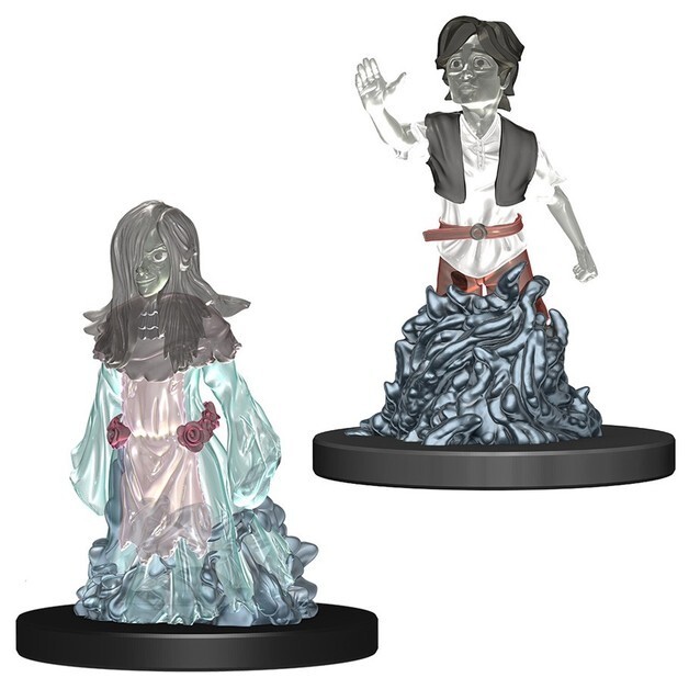 WizKids Wardlings Miniatures - Ghosts (Female & Male), 4 cm