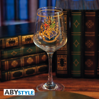 Pohár na stopke - Harry Potter Stemmed glass - "Hogwarts Crest"