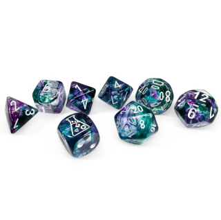 Kocka Set (8) - Lab Dice - Nebula - Fluorite/White