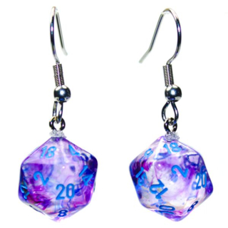 Náušnice - Hook Earrings Mini D20 Nebula Nocturnal