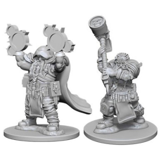 Dungeons & Dragons Nolzur's Marvelous Miniatures - Dwarf Male Cleric 2-pack, 4 cm