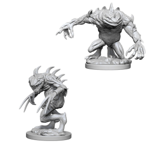 Dungeons & Dragons Nolzur's Marvelous Miniatures - Grey Slaad & Death Slaad, 2-pack, 4 cm