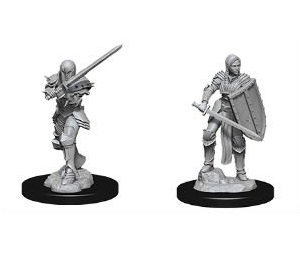 Dungeons & Dragons Nolzur's Marvelous Miniatures - Female Human Fighter 2-pack, 4 cm