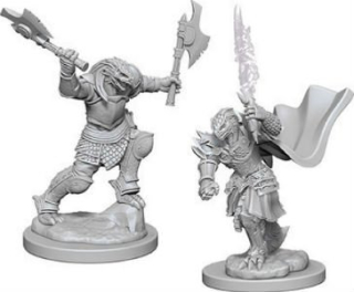 Dungeons & Dragons Nolzur's Marvelous Miniatures - Dragonborn Female Fighter 2-pack, 4 cm