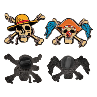 Odznak One Piece Pins 2-Pack Luffy & Buggy