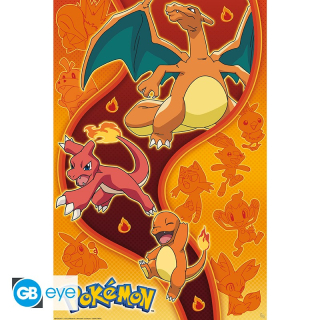 Plagát Pokémon Poster - Fire Type 61 x 91 cm