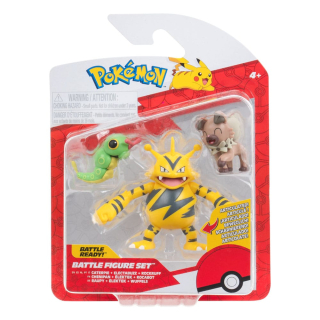 Pokémon Battle Figure Set Figure 3-Pack Caterpie, Rockruff, Electabuzz